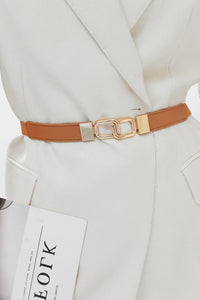 Thumbnail for Geometric Double Buckle Elastic Belt