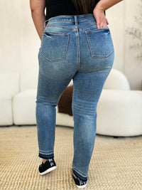 Thumbnail for Judy Blue Full Size Mid Rise Rigid Magic Release Hem Jeans