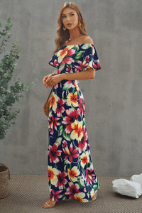 Thumbnail for Floral Layered Off-Shoulder Maxi Dress