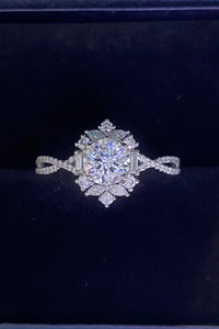 Thumbnail for Floral 2 Carat Moissanite Crisscross Ring