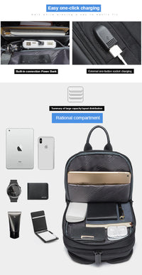 Thumbnail for BANGE USB Technology Multifuctional Shoulder Bag for Men