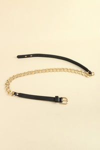 Thumbnail for PU Leather Chain Belt