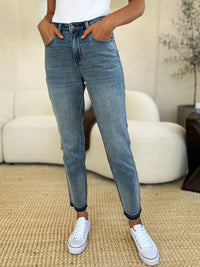 Thumbnail for Judy Blue Full Size Mid Rise Rigid Magic Release Hem Jeans