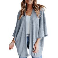 Thumbnail for Bat Sleeve Waffle Gerson Women's Cardigan