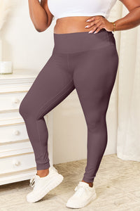 Thumbnail for Double Take Wide Waistband Sports Leggings