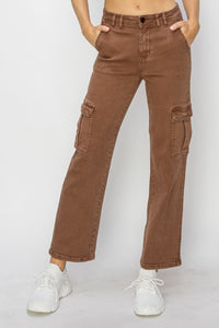 Thumbnail for Risen Full Size High Rise Cargo Jeans