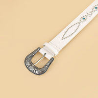 Thumbnail for PU Leather Rhinestone Belt