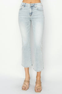 Thumbnail for RISEN Full Size Mid Rise Cropped Flare Jeans