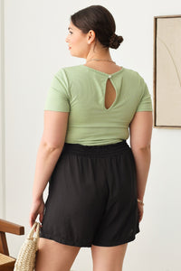 Thumbnail for Zenobia Plus Size Drawstring Elastic Waist Shorts with Pockets