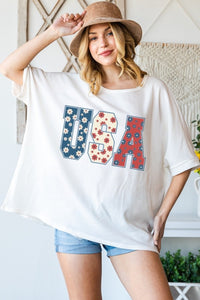 Thumbnail for HOPELY USA Round Neck Half Sleeve T-Shirt