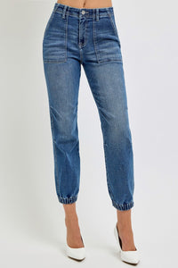 Thumbnail for RISEN Full Size High Rise Ankle Jogger Jeans