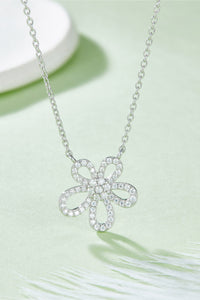 Thumbnail for Moissanite Flower Pendant 925 Sterling Silver Necklace