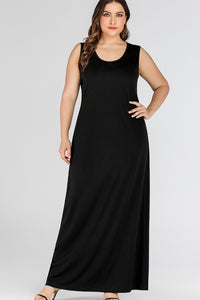 Thumbnail for Plus Size Scoop Neck Maxi Tank Dress