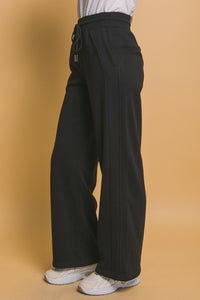 Thumbnail for Love Tree Drawstring Wide Leg Sweatpants with Pockets