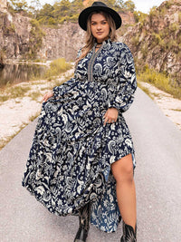 Thumbnail for Plus Size Long Sleeve Maxi Dress