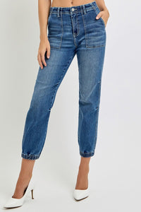 Thumbnail for RISEN Full Size High Rise Ankle Jogger Jeans