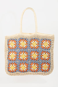 Thumbnail for Fame Flower Braided Tote Bag