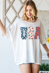 Thumbnail for HOPELY USA Round Neck Half Sleeve T-Shirt