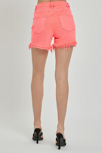 Thumbnail for RISEN Raw Hem Asymmetrical Waist Denim Shorts