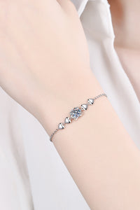 Thumbnail for 1 Carat Moissanite Heart Bracelet