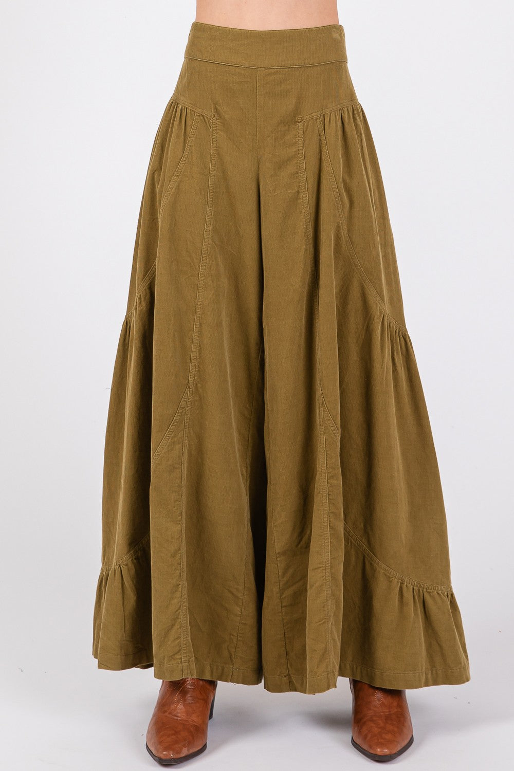 SAGE + FIG High Rise Corduroy Wide Leg Pants