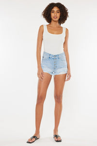 Thumbnail for Kancan Distressed Button Fly Denim Shorts