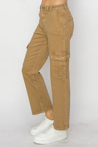 Thumbnail for Risen Full Size High Rise Cargo Jeans