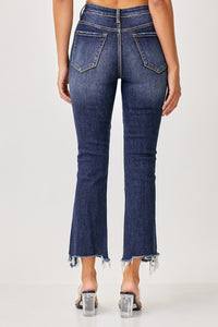 Thumbnail for Risen Full Size Frayed Hem Cropped Straight Jeans