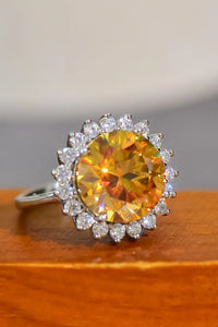 Thumbnail for 925 Sterling Silver 2 Carat Moissanite Sunflower Ring