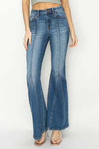 Thumbnail for RISEN Full Size High Rise Front Seam Detailed Flare Jeans