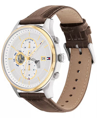 Thumbnail for Men'S Brown Leather Strap Watch 44Mm