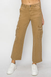 Thumbnail for Risen Full Size High Rise Cargo Jeans