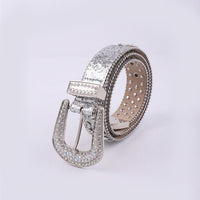 Thumbnail for PU Leather Rhinestone Belt