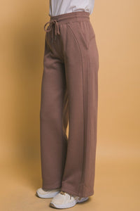 Thumbnail for Love Tree Drawstring Wide Leg Sweatpants with Pockets