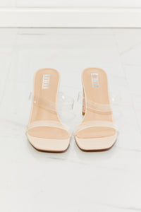 Thumbnail for MMShoes Walking On Air Transparent Double Band Heeled Sandal