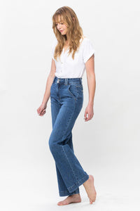 Thumbnail for Judy Blue Full Size Double Button Wide Leg Jeans