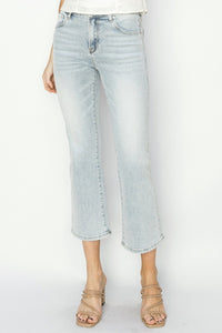 Thumbnail for RISEN Full Size Mid Rise Cropped Flare Jeans