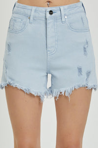 Thumbnail for RISEN Full Size High Rise Distressed Detail Denim Shorts