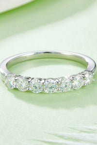 Thumbnail for Moissanite Platinum-Plated Half-Eternity Ring