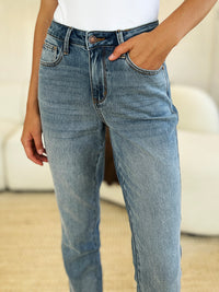 Thumbnail for Judy Blue Full Size Mid Rise Rigid Magic Release Hem Jeans