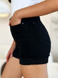 Thumbnail for Judy Blue Full Size High Waist Tummy Control Cuffed Denim Shorts