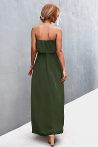 Thumbnail for Strapless Split Maxi Dress