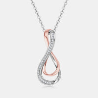 Thumbnail for 925 Sterling Silver Inlaid Moissanite Infinity Pendant Necklace