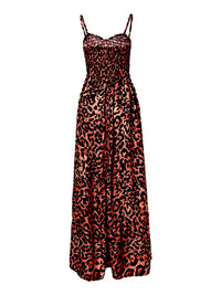 Thumbnail for Leopard Sweetheart Neck Cami Dress