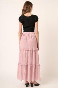 Thumbnail for Mittoshop Drawstring High Waist Frill Skirt