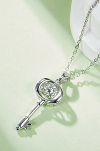 Thumbnail for Adored Moissanite Key Pendant Necklace