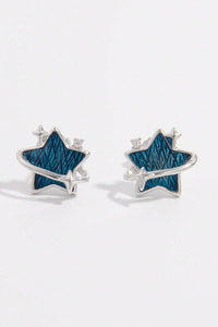 Thumbnail for 925 Sterling Silver Zircon Star Earrings