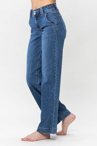 Thumbnail for Judy Blue Full Size Double Button Wide Leg Jeans