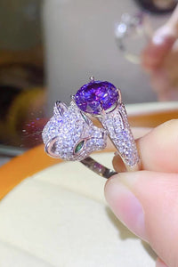 Thumbnail for 2 Carat Moissanite Adjustable Animal Bypass Ring