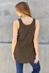 Thumbnail for Basic Bae Full Size Round Neck Curved Hem Tank